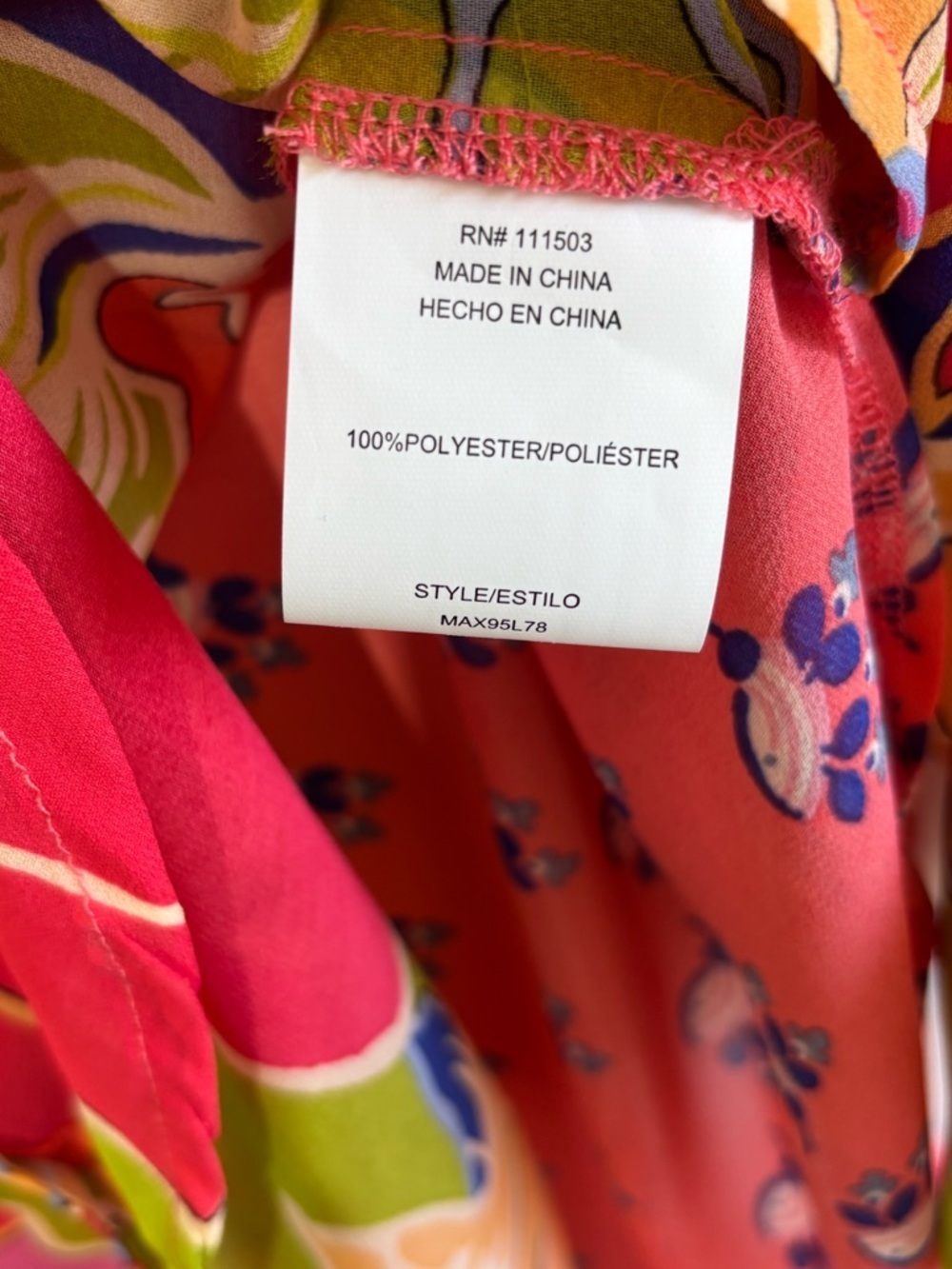 Figueroa & Flower XL Sheer Floral Button Down Blouse Top Boho Chic Bright - Picture 10 of 15